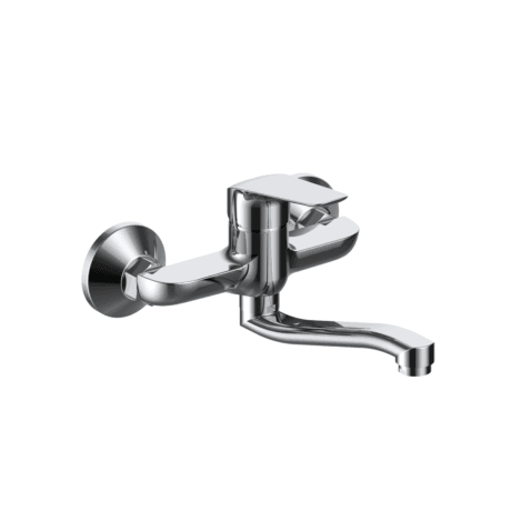 Rosa Chrome Wall Mounted Kitchen Sink Mixer Faucet 6114 - Stylish & Durable
