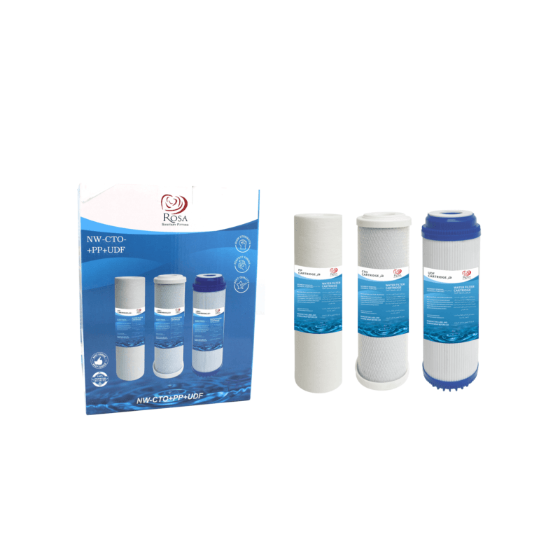 Rosa 3-Stage Water Filter Set - CTO, PP, UDF Filters for Pure Water, Removes Impurities & Chlorine - Image 2