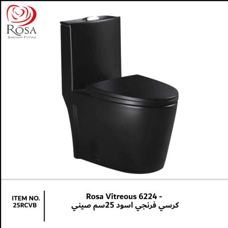 Rosa Vitreous 6224 - كرسي فرنجي اسود 25سم صيني