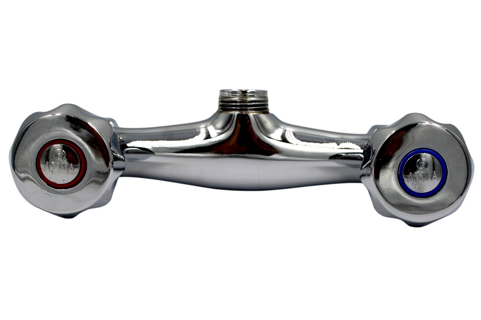 AJWA Bravo Wall Sink Mixer Faucet with Dual Handles, Chrome Finish, Wall Mounted Kitchen & Wash Basin Tap - Image 5